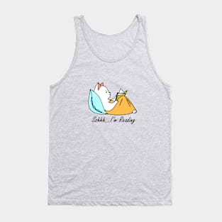 Cat Loves Reading Tank Top